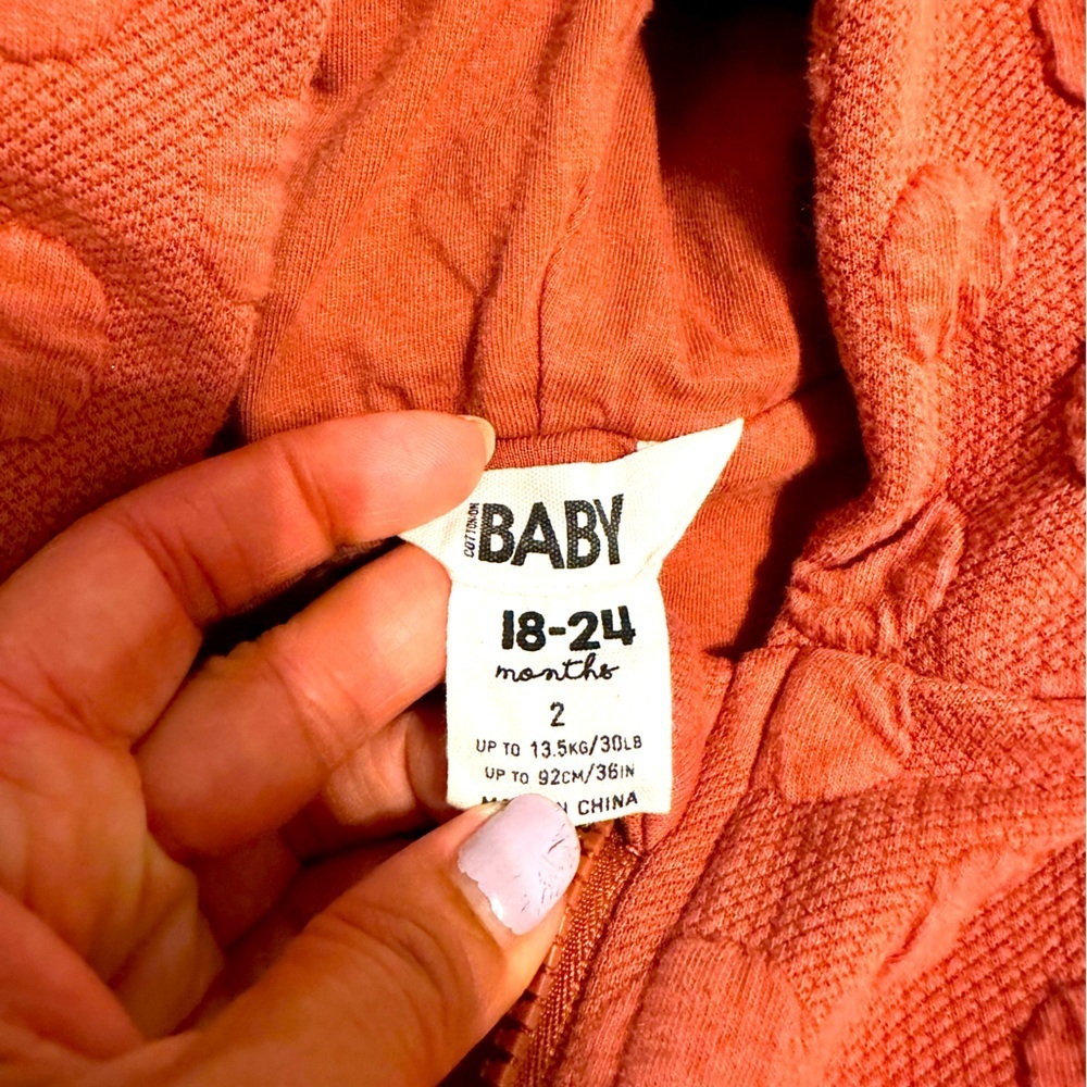 Kids Sweater Coat w/Hood size 18-24 months - Picture 3 of 3